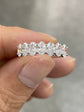 Oval 1.3ct Lab Diamond, 1/3 Eternity Band, Certified
