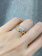 3ct Round Cut Lab Diamond, Triple Row Bypass Certified Solitaire