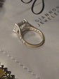 5.2tcw Emerald Cut Lab Diamond, Split Shank, Pave Band, Horizontal Set Certified Ring
