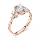 Everly - Oval Certified Lab Diamond with Marquise Accent Stones