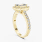 Amanda - Emerald Cut Certified Lab Diamond with Halo and Pave Band