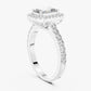 Amanda - Emerald Cut Certified Lab Diamond with Halo and Pave Band
