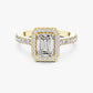 Amanda - Emerald Cut Certified Lab Diamond with Halo and Pave Band