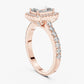 Amanda - Emerald Cut Certified Lab Diamond with Halo and Pave Band