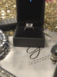 5.2tcw Emerald Cut Lab Diamond, Split Shank, Pave Band, Horizontal Set Certified Ring