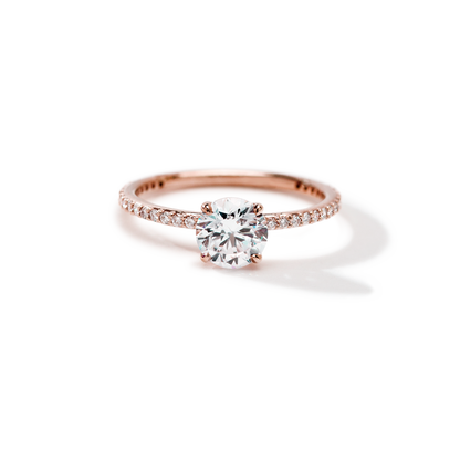 Adelle - Solitaire with Pave Band
