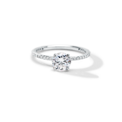 Adelle - Solitaire with Pave Band