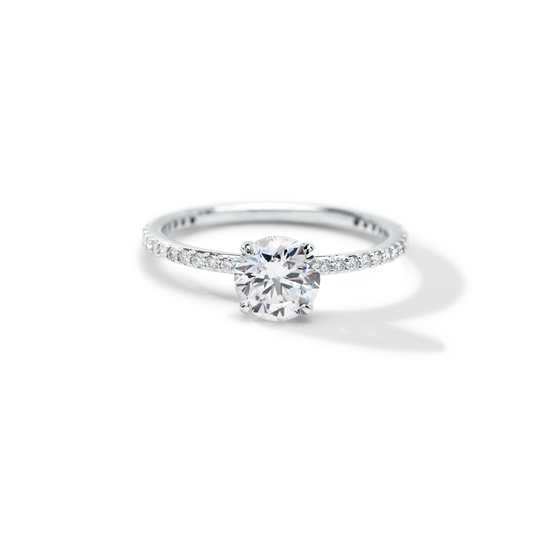 Adelle - Solitaire with Pave Band