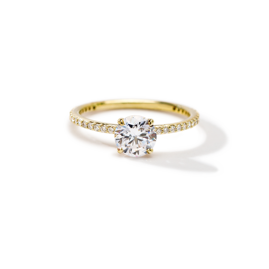 Adelle - Solitaire with Pave Band