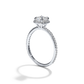 Rachel - Solitaire with Halo and Pave Band