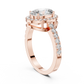 Sara - Solitaire with Halo and Pave Band