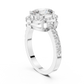 Sara - Solitaire with Halo and Pave Band