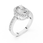 Sara - Solitaire with Halo and Pave Band