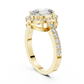 Sara - Solitaire with Halo and Pave Band