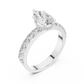 Erika - Solitaire with Hidden Halo and Pave Band