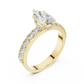 Erika - Solitaire with Hidden Halo and Pave Band