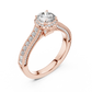 Marla - Antique Solitaire with Halo and Accent Stones