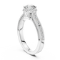 Marla - Antique Solitaire with Halo and Accent Stones