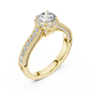 Marla - Antique Solitaire with Halo and Accent Stones
