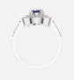1.5ct Certified Oval Natural Sapphire with Art Deco Halo & Pave Band