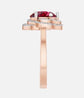 2.5ct Certified Round Natural Ruby Solitaire with Spiral Halo
