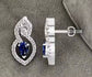 3ct Certified Pear Natural Sapphire IGI Certified Earrings