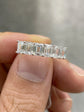 2.3tcw Emerald Cut Lab Diamond 1/3 Eternity Band, Certified