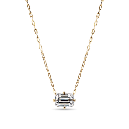Emerald Cut Diamond Pendant