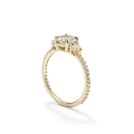 3 Stone Pave Band