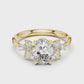 Everly - Oval Certified Lab Diamond with Marquise Accent Stones