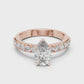 Erika - Solitaire with Hidden Halo and Pave Band