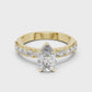 Erika - Solitaire with Hidden Halo and Pave Band