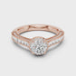 Marla - Antique Solitaire with Halo and Accent Stones