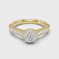 Marla - Antique Solitaire with Halo and Accent Stones